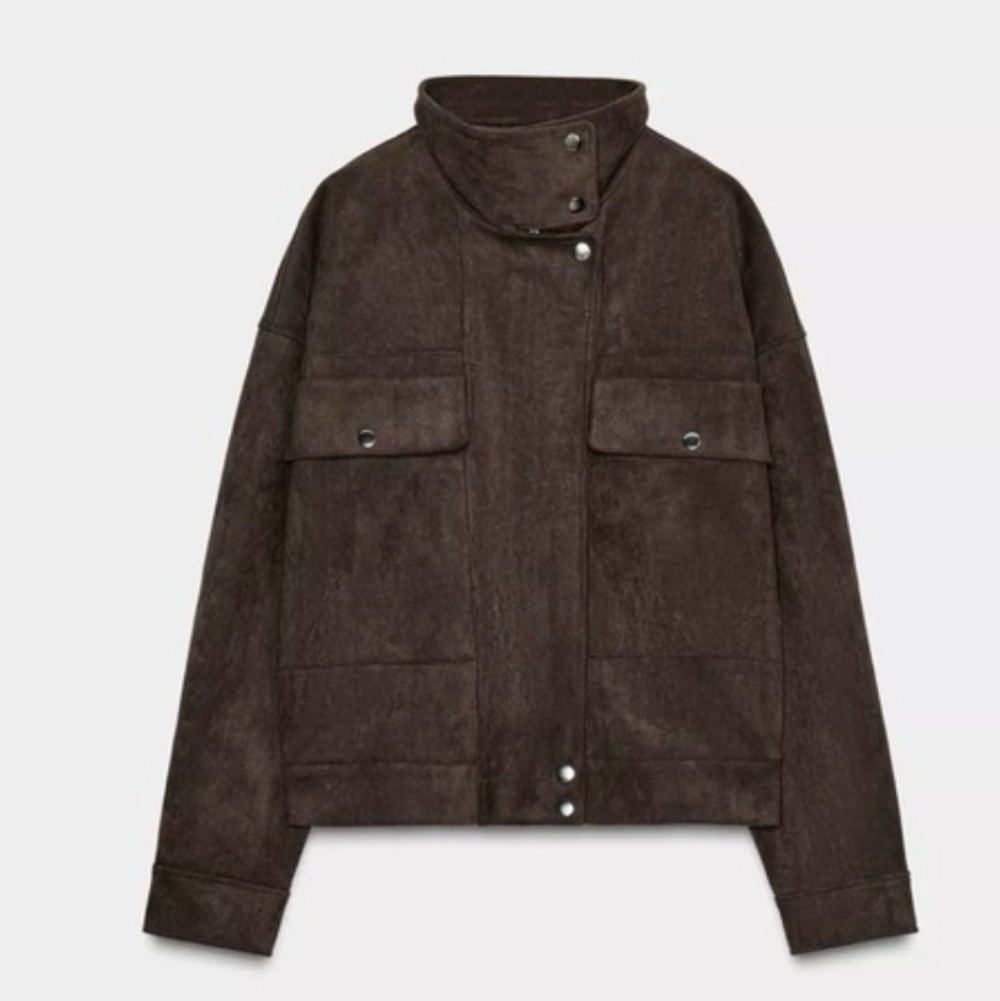 Zara Brown Utility Jacket - Picture 5 of 16